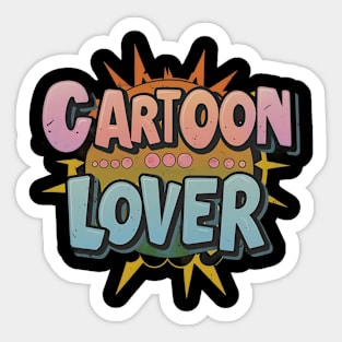 Cartoon Lover's Paradise: 80s Retro Delight Sticker